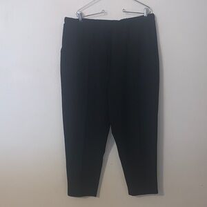 Emery Rose Black Dress Pants Elastic Waist Drawstring Pockets